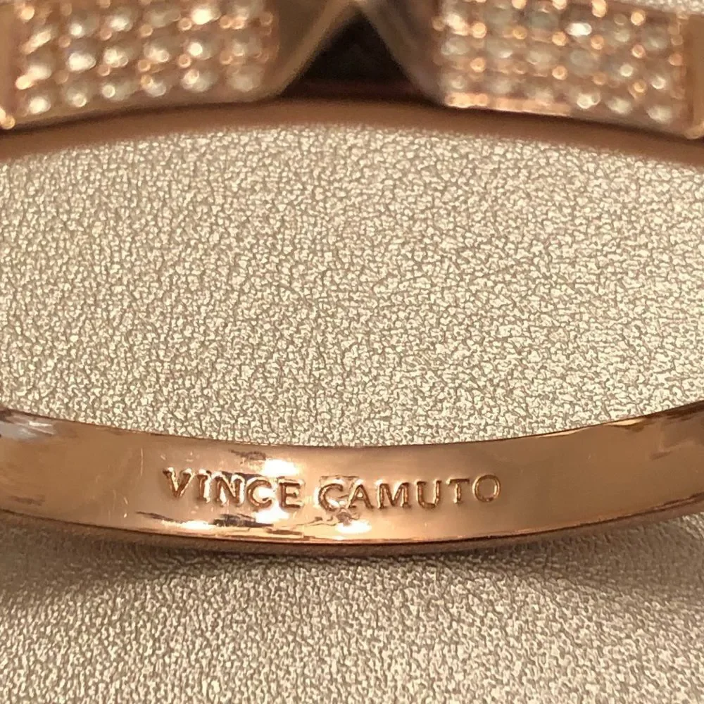Vince Camuto | Pyramid Pave Bangle | Rose Gold | 2.25” Inner Diameter